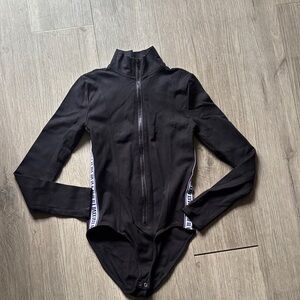 Forever 21 Black Long Sleeve Bodysuit